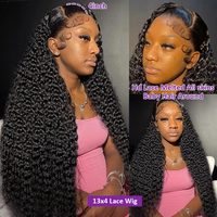 30 40 pouces 13x6 Deep Wave perruques de cheveux birmans cheveux humains sans colle Full HD Transparent Lace Front perruques bouclés Remy cheveux HD Lace perruque