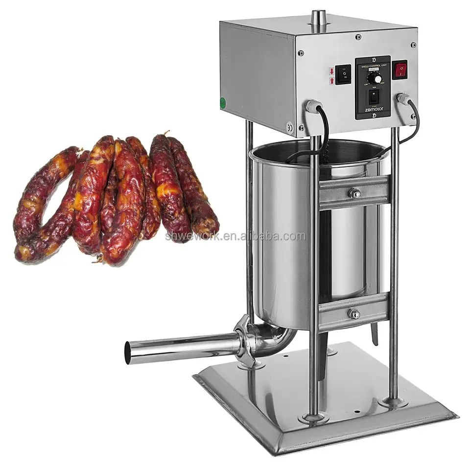 WeWork Electric 10/12/15/20/25/30L Vertical Meat Stuffer Maker Variable Speed Stainless Steel Sausage Filler Machine