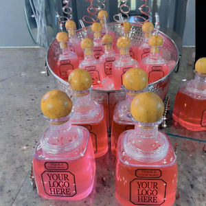 Patron Copos Reutilizáveis com Palha Patron Garrafas Garrafa Licor Clear <span class=keywords><strong>Cup</strong></span> Hole Mini Vazio Tequila Drinks - Product Image 2