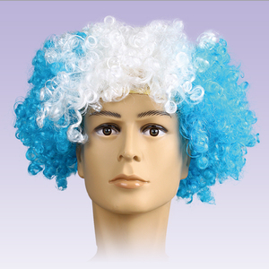 Accesorios para Animar en Partidos de Fútbol, Peluca de <span class=keywords><strong>Payaso</strong></span> de Brasil y Estados Unidos, Pelucas Afro para Fanáticos del Fútbol - Product Image 5