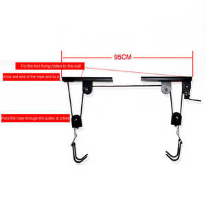 Support de <span class=keywords><strong>vélo</strong></span> mural <span class=keywords><strong>pour</strong></span> garage, rangement de <span class=keywords><strong>vélo</strong></span>, <span class=keywords><strong>crochet</strong></span> de suspension à poulie, support de <span class=keywords><strong>vélo</strong></span> pratique - Product Image 3