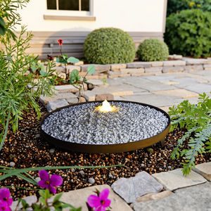 Outdoor Round Plate Verwitterung wasser brunnen Wasserfälle Corten Steel Wasserspiele Brunnen mit Licht für die Garten dekoration - Product Image 4