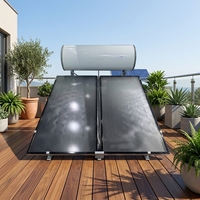 Chauffe-eau solaire plat TY 150L pour douche, à économie d'énergie, avec télécommande, design autoportant, boîtier en acier galvanisé, classe A