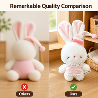 Porte-clés personnalisé en peluche lapin, poupée lapin de dessin animé, jouet en peluche doux, breloque de sac, cadeau pour filles et amies, accessoire