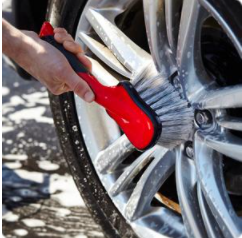 PP Handle PET Filament Car Tyre Cleaning Brush For Detailing