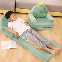 Canapé pliable moderne en tissu pour enfants, motif dessin animé mignon, siège paresseux en mousse douce et peluche, tabouret tatami pour filles/princesse/bébé/tout-petit