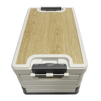 Produit d'extérieur de vente chaude organisateurs de couvercle en bois coffre en plastique boîte pliante avec couvercle d'arbre