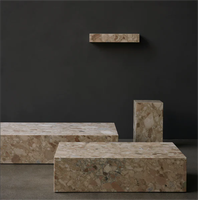 Étagère de présentation murale en marbre Kunis Breccia, meuble de salon moderne personnalisé SHIHUI