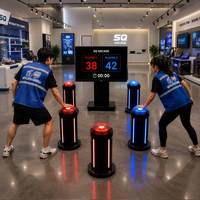 Jeu interactif de réaction avec piliers lumineux LED, défi de vitesse pour 2 joueurs, pour parc de trampolines intérieur, location d'équipements métalliques pour événements