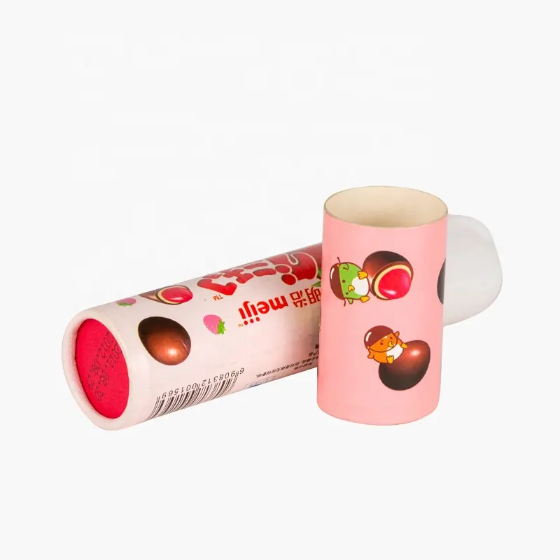Custom Printing Luxe Ronde Vorm Papier Lege Gift Candy Box Kartonnen Cilinder Buis Papier Bus Voor Chocolade Verpakking