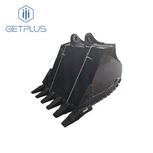 Alloy steel excavator bucket 3cbm capacity rock teeth for ZX460