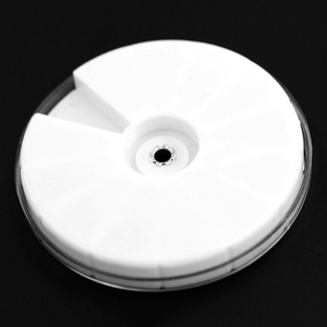 Boîte de rangement pour strass de nail art à 12 compartiments, organisateur de bijoux transparent en forme de roue de 8 cm pour perles, paillettes et accessoires de manucure - Product Image 5