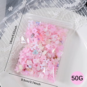 600 Piezas/Bolsa de Adornos de Resina 3D en Forma de Lazo y Flor, Color Rosa Aurora, Surtidos, para Decoración de <span class=keywords><strong>Uñas</strong></span> Acrílicas - Product Image 6