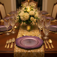 Assiettes de Présentation Personnalisées Pigmentées de 13 Pouces pour Mariages, Luxe, Durables, Réutilisables, pour Dîners, Anniversaires, Hôtels et Événements - Offre Spéciale