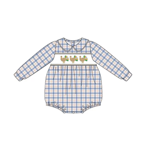 Conjuntos de Ropa Bordada con Diseño de Pavo para Bebés y Niños, de Algodón, Manga Larga, 2 Piezas, Vestido Tipo Romper, Ropa Casual para Niños y Niñas, Conjuntos a Juego para Hermanos - Product Image 3