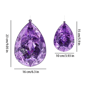 Thiết kế mới <span class=keywords><strong>Acrylic</strong></span> kích thước lớn nước thả hình dạng mặt dây chuyền trang trí nhà Quà Tặng Xmas cây treo trang trí Giáng sinh trang trí nguồn cung cấp - Product Image 3