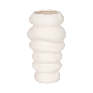 Vaso in ceramica ondulato e impilabile per soggiorno, centrotavola per decorazioni domestiche - Product Image 1