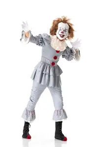 Мужской костюм для косплея Pennywise, костюм клоуна, модная одежда для взрослых, карнавал, вечеринка в честь Хэллоуина