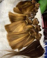 Cabello Remy Virgen Vietnamita al por Mayor, Doble Trama a Máquina, 8 Pulgadas, Solo Colores Más Oscuros, Paquetes Lisos SDD Vietnam Bone Straight