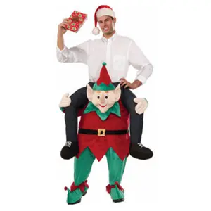 Santa Piggyback Costume Santa Ride On Santa Costume Piggyback Christmas Outfit Men Christmas Costume