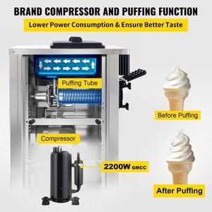 Máquina de Helado Suave Comercial de 3 Sabores, 20-28L/H, Suministro del Fabricante - Product Image 4