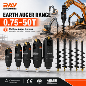 Accesorios para Miniexcavadoras Ray: Barrena y Desbrozadora de Tocón para Perforación de Hoyos - Product Image 1