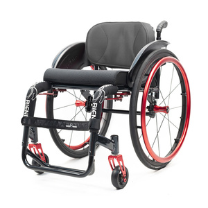 Fauteuil roulant sportif manuel ultra-léger, fauteuil roulant pliable en alliage d'aluminium léger pour personnes handicapées et personnes âgées - Product Image 2