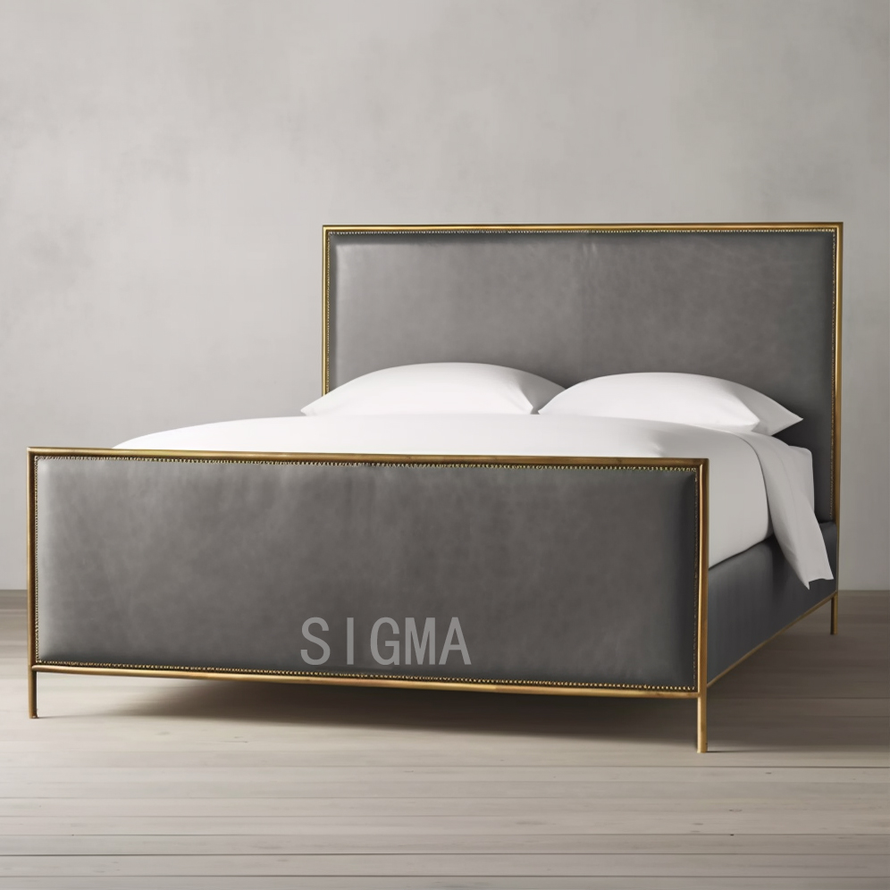Newly design bedroom sets metal bed bedroom furniture super king size beds modern beds