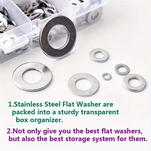 Baiguluo Stainless Steel Flat Washers 2000Pcs DIN125 Grade A Metal Screw Washer Set for Hardware Repair - Product Image 4