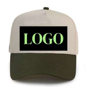 Outdoor Casual Two Tone Unisex Customized Sports Hats 5 Panel a <b>Frame</b> Structured Embroidered Baseball Cap - Product Image 3