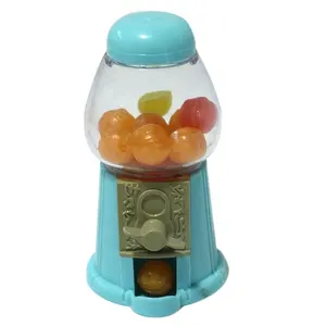 Portable mini plastic gumball machine candy dispenser