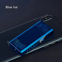 Briquet électrique rechargeable par USB à double arc, coupe-vent, sans flamme, en métal, avec indicateur de batterie LED, briquet classique pour cigarettes