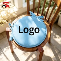 Cojín Redondo Grueso para Silla con Bandas Elásticas, Cojín de Asiento de Esponja Suave, Cojín Redondo Antideslizante para Sillas de Comedor, Hogar, Cocina y Oficina