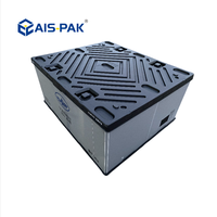 Conteneur de transport en plastique pliable robuste de 1350x1150mm, grande boîte à palettes pliable, empilable, pour expédition en vrac