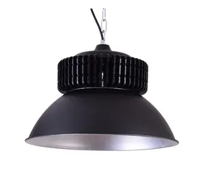 Luces LED de mástil alto de 100W, 150W, 200W, 300W, del fabricante, accesorio comercial Highbay en forma de OVNI negro para industrias de almacenes