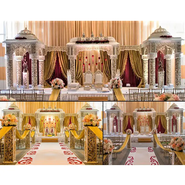 מסורתי Rajwada חתונה מקדש Mandap שלב גרנד דרום חתונה מקדש Mandap אופנתי Srilankan חתונה מקדש סיבי Mandap