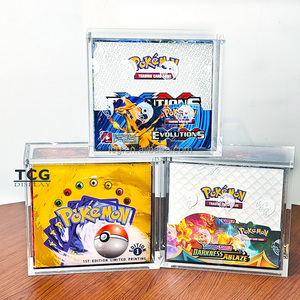 Hiện đại Acrylic từ UV bảo vệ Pokemon Booster trường hợp với nắp từ tiếng Anh Booster Box bảo vệ phong cách hiển thị giá - Product Image 1