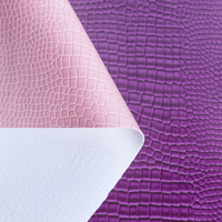 Tissu en cuir synthétique PVC de haute qualité, motif crocodile gaufré, simili cuir imperméable, cuir végétalien pour sacs, canapés, chaises de maison