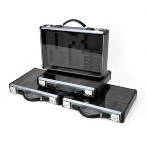 Custom Clear Display Aluminum <b>Storage</b> Sports Trading Card Case <b>Box</b> Fits P-SA, CSG, BGS Aluminum 200 Slot Graded Card Case - Product Image 1