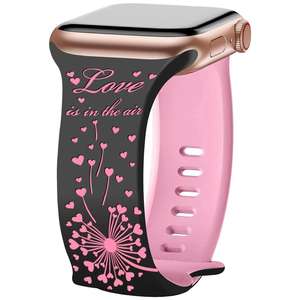 Correa de reloj de silicona con flor grabada de doble color para <span class=keywords><strong>Apple</strong></span> <span class=keywords><strong>Watch</strong></span> <span class=keywords><strong>8</strong></span> 7 6 5 4 3 2 1 SE Ultra - Product Image 3