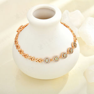 YILUN <span class=keywords><strong>Bracelet</strong></span> plaqué or <span class=keywords><strong>rose</strong></span> en argent sterling 925 cristaux Swaro de haute qualité CZ <span class=keywords><strong>Bracelet</strong></span> de luxe bijoux pour femmes - Product Image 2