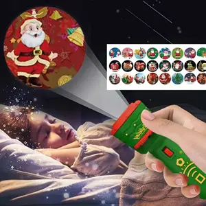 Navidad Decor Slide Torch Projektion Licht Spielzeug mit mehreren Bildern Weihnachts geschenke Projektor Taschenlampe Projektor für Kinder Spielzeug