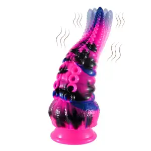 Renkli 8.7 "ahtapot Tentacle şekil 10 modları titreşim Anal yapay penis büyük canavar g-spot masaj Anal Plug seks oyuncak kadınlar için