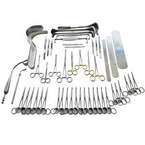 Kit d'instruments chirurgicaux pour laparotomie de 104 pièces pour interventions chirurgicales abdominales, procédures générales et utilisation en salle d'opération - Product Image 1