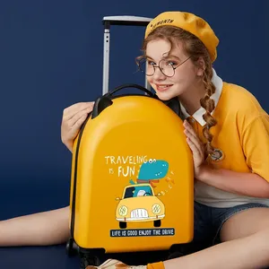Valises pour enfants en gros avec roulettes universelles, serrure, motif de dessin animé, valise trolley de voyage OEM - Product Image 2
