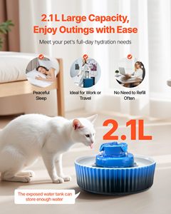 Bebedero de Cerámica para Perros y Gatos, Diseño de Cupcake, 2.1L/71oz, con Bomba Ultrasilenciosa, Ligero, 2.8kg, para Uso en Interiores - Product Image 2