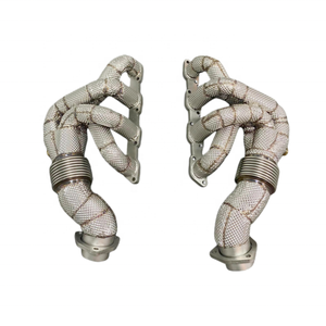 Collecteurs d'échappement à flux libre pour <span class=keywords><strong>Ferrari</strong></span> <span class=keywords><strong>F430</strong></span> Spider Coupé 4.3L V8 2005~2008 en acier inoxydable SS304, collecteur de performance à fixation par boulons - Product Image 1