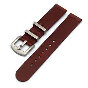 Correa de Reloj de Cuero Genuino Encerado de Primera Calidad con Liberación Rápida, Diseño Moderno, 18mm 20mm 22mm 24mm, Apta para Relojes Inteligentes - Product Image 6