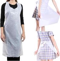 Tablier jetable en plastique PE de haute qualité, blanc, imperméable, pour le nettoyage, à bas prix