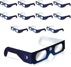 2023 & 2024 Sonnen finsternis Brille Fabrik Großhandel Karton Eclipse Brille Logo Benutzer definiertes Papier Sonnen finsternis Brille